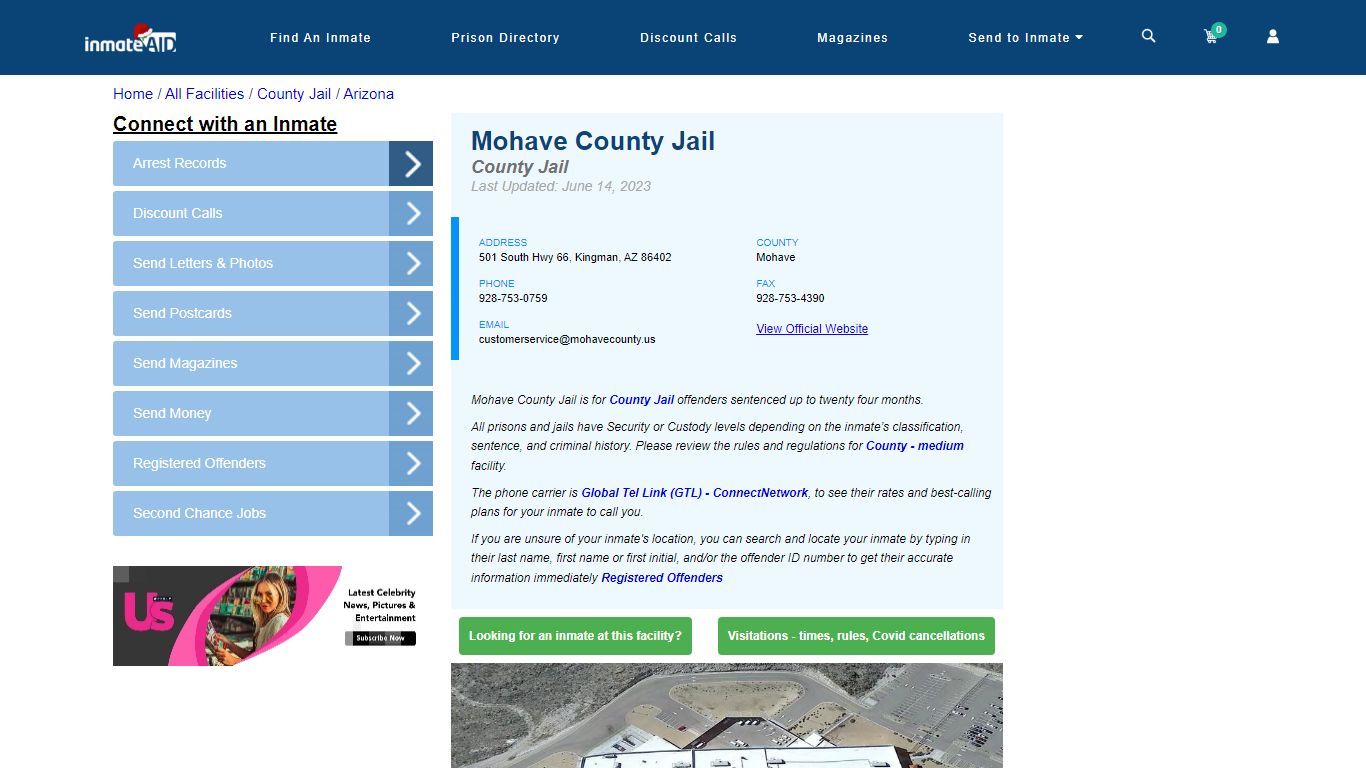 Mohave County Jail - Inmate Locator - Kingman, AZ